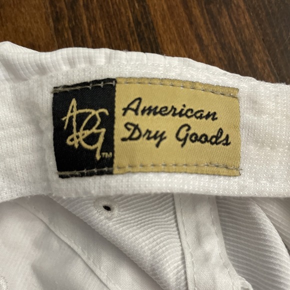 American Dry Goods Golf Tennis Hat White Lightweight Adjustable Tape - Picture 3 of 6